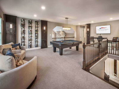 The Franklin Model Loft with a pool table from Traditions of America
