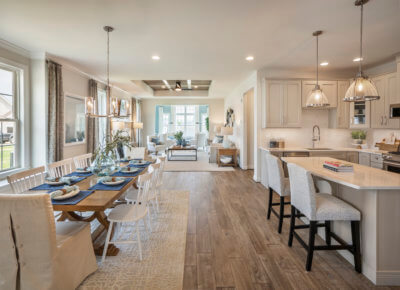 The Jefferson Model Kitchen Dining and Great Room from traditions of America