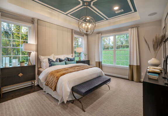 Bedroom with tray ceiling from Traditions of America