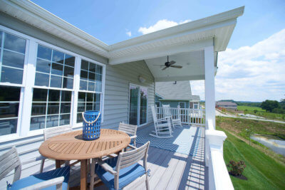 exterior deck of a traditions of America home