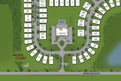 Site plan for the Green pond community from Traditions of America