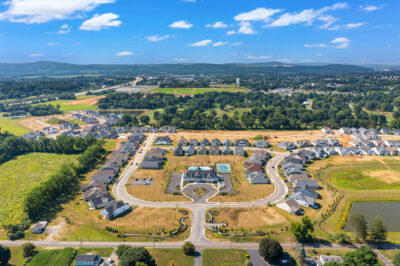 Drone shot of the Green pond community from Traditions of America