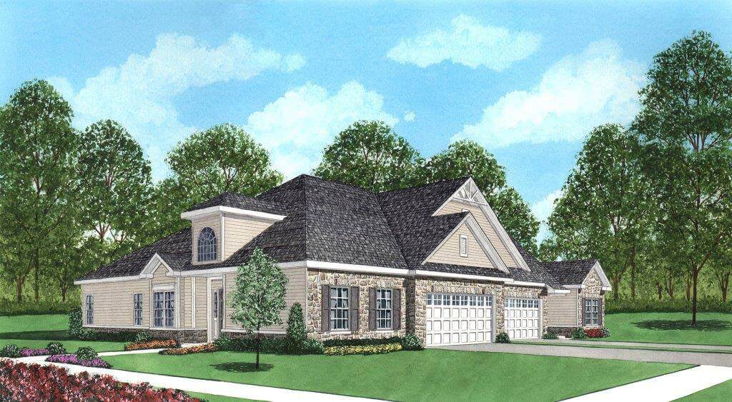 Color rendering of a traditions of America home