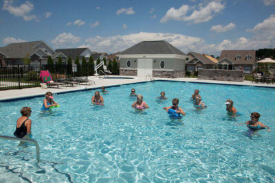 resort style pool aerobics