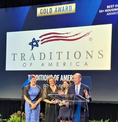 Traditions of America Winning the 55 Plus builder of the year award 2022