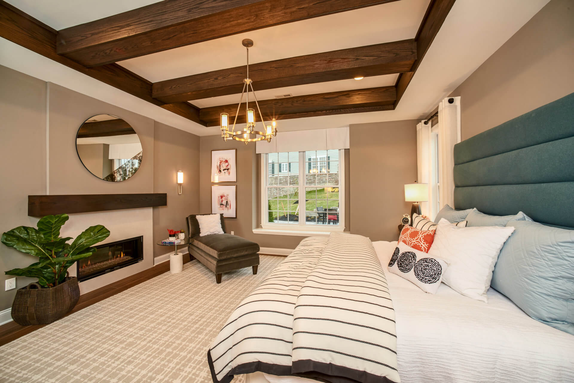 Master bedroom in a traditions of america home