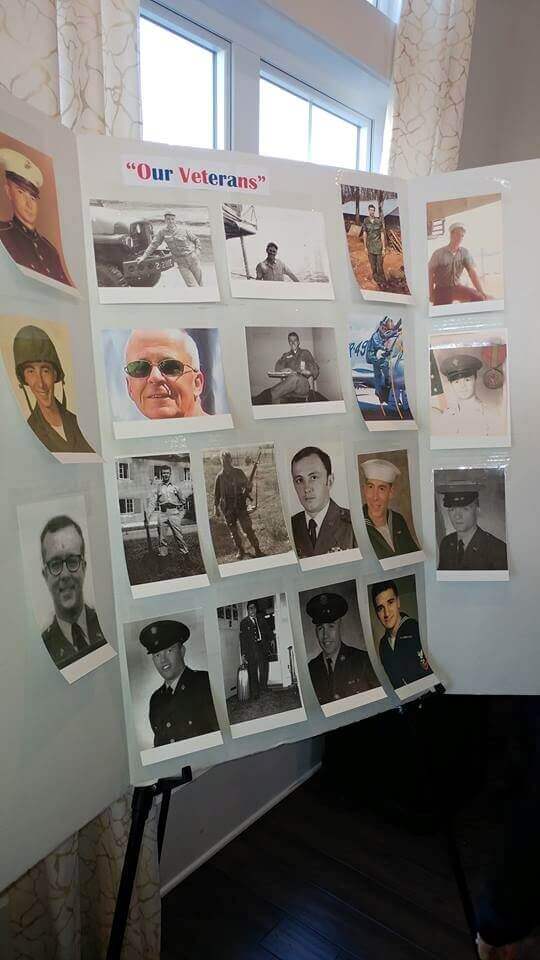 Photo board of veterans 