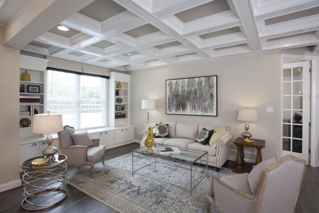 The Pinnacle Hancock model living room from Traditions of America