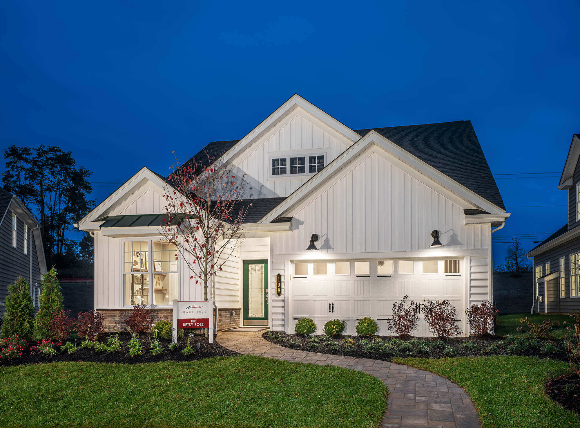 The Betsy Ross - Farmhouse Elevation