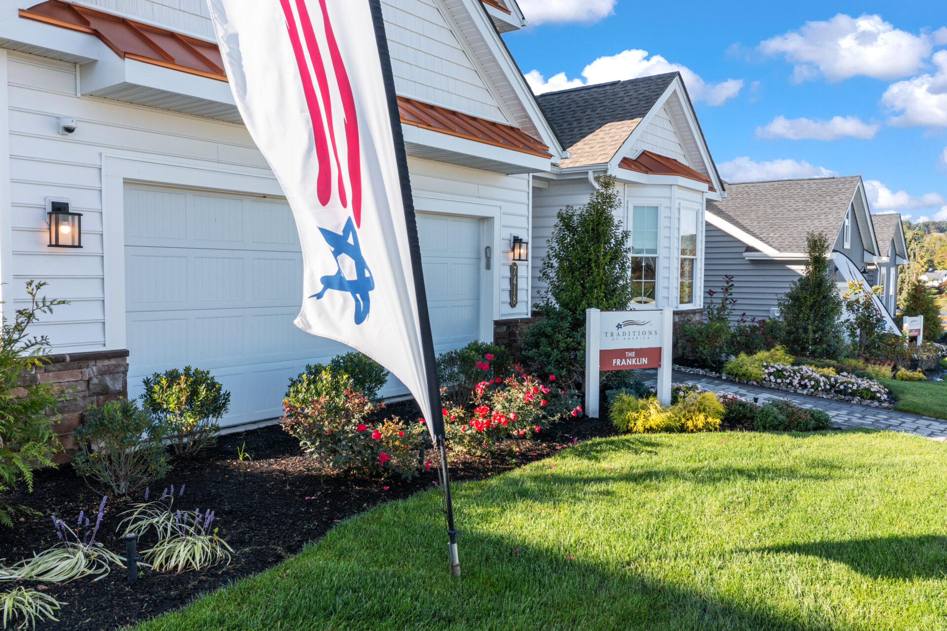 The franklin model home in locust valley from Traditions of America