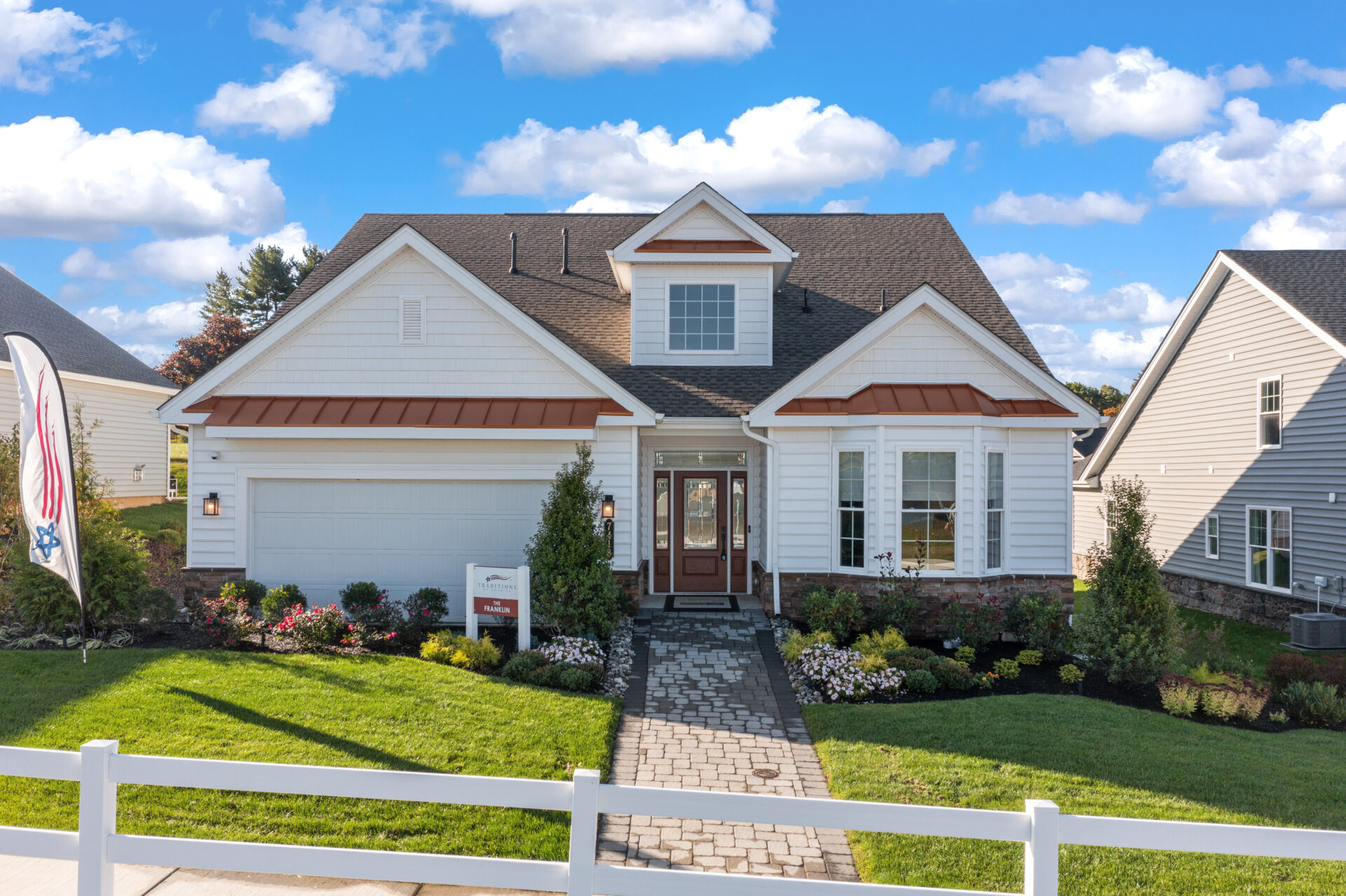 Front of a locust valley home from traditions of america