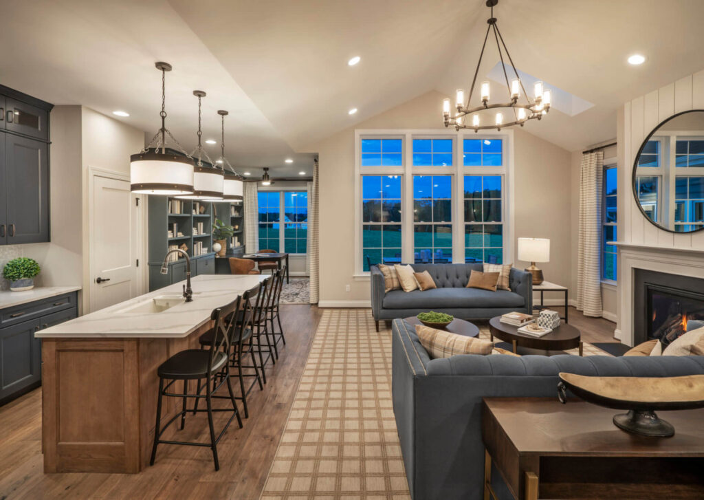 The Grant Model Kitchen and Great Room from Traditions of America