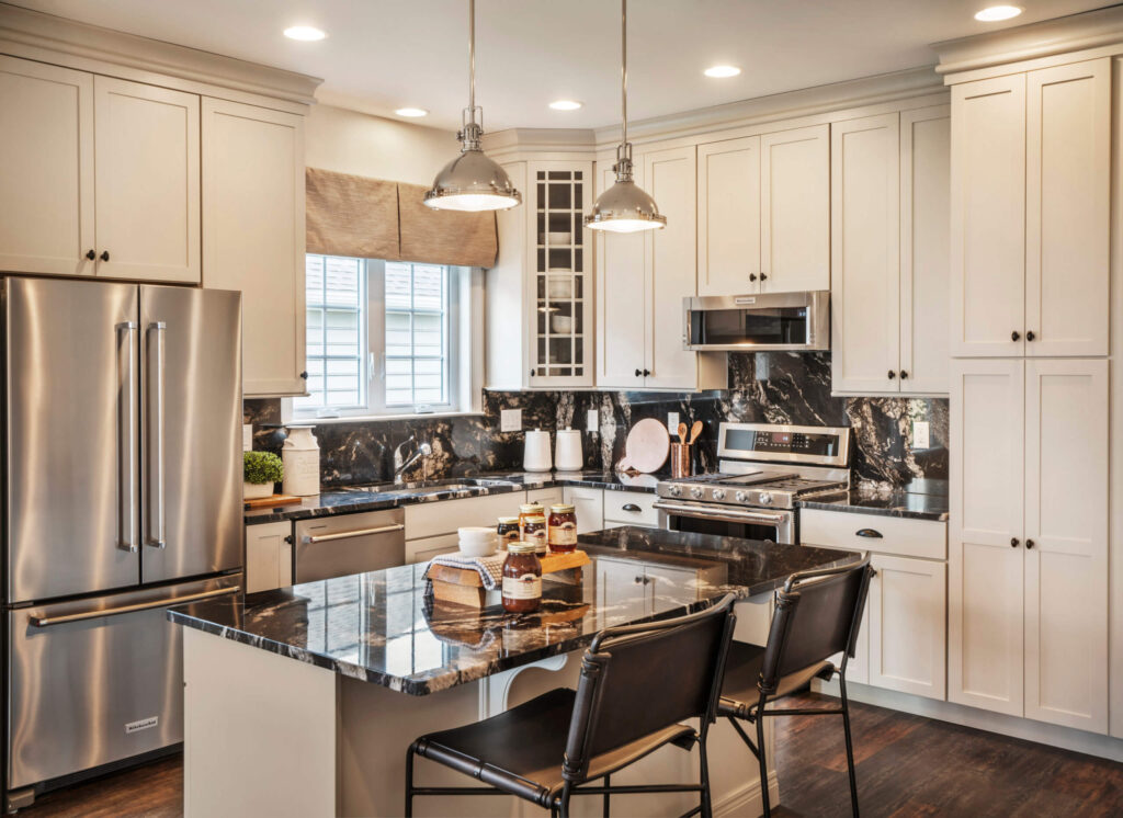 The Betsy Ross Model Kitchen with center island from Traditions of America